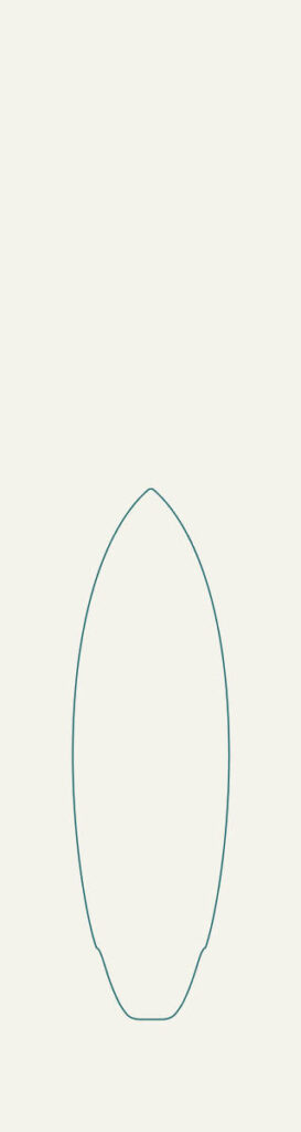 Fun Performance surfboard full outline